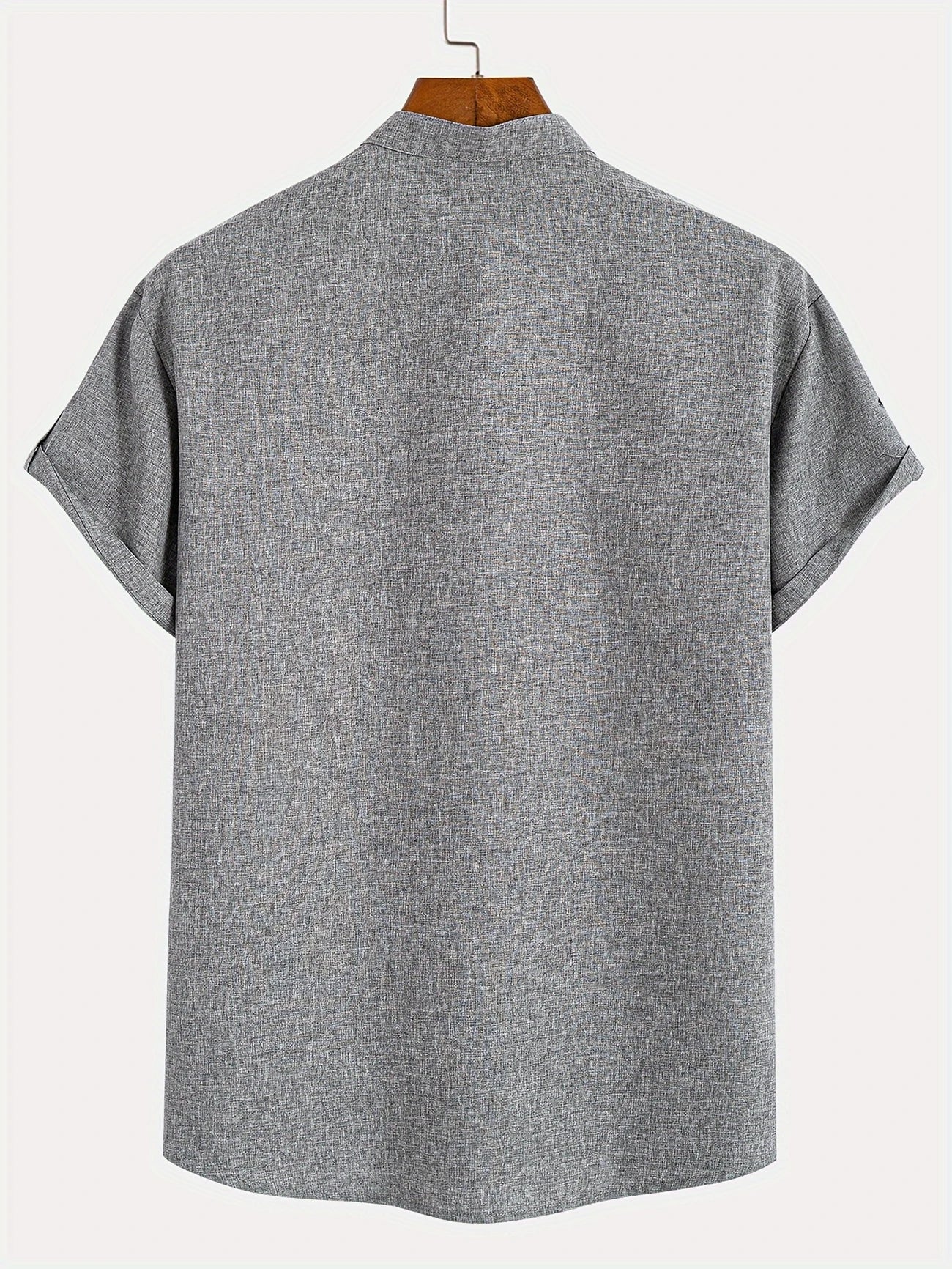 Olivier | Chemise courte à col montant
