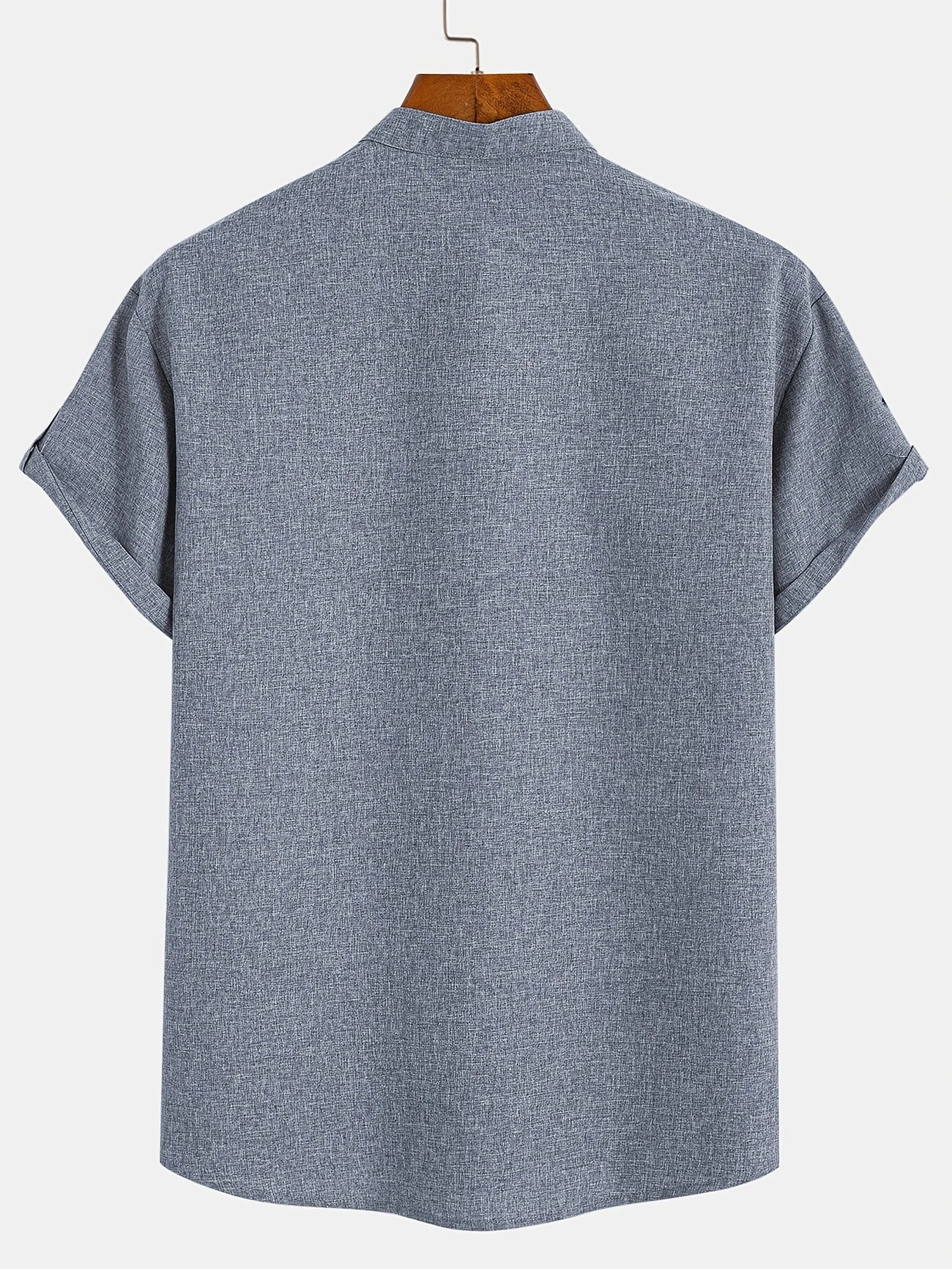 Olivier | Chemise courte à col montant