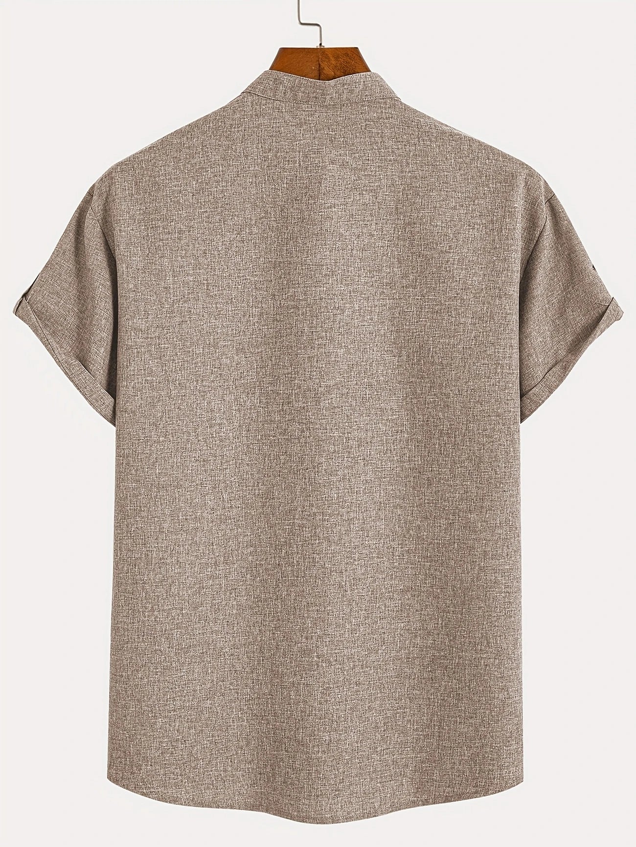 Olivier | Chemise courte à col montant