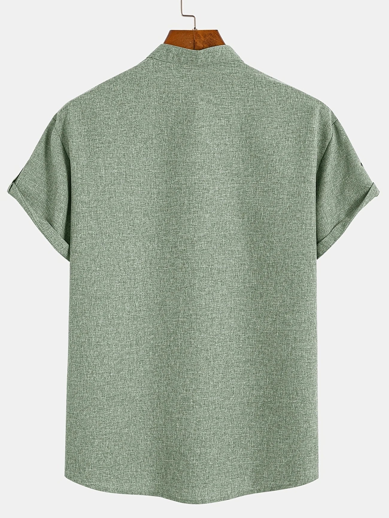 Olivier | Chemise courte à col montant