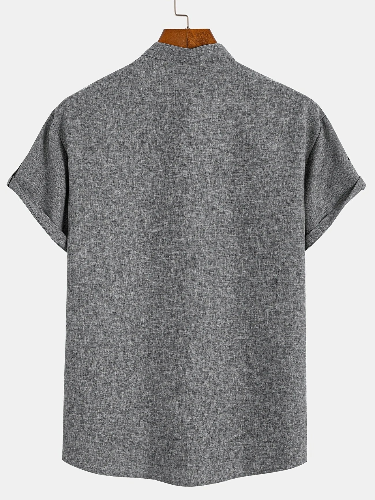 Olivier | Chemise courte à col montant