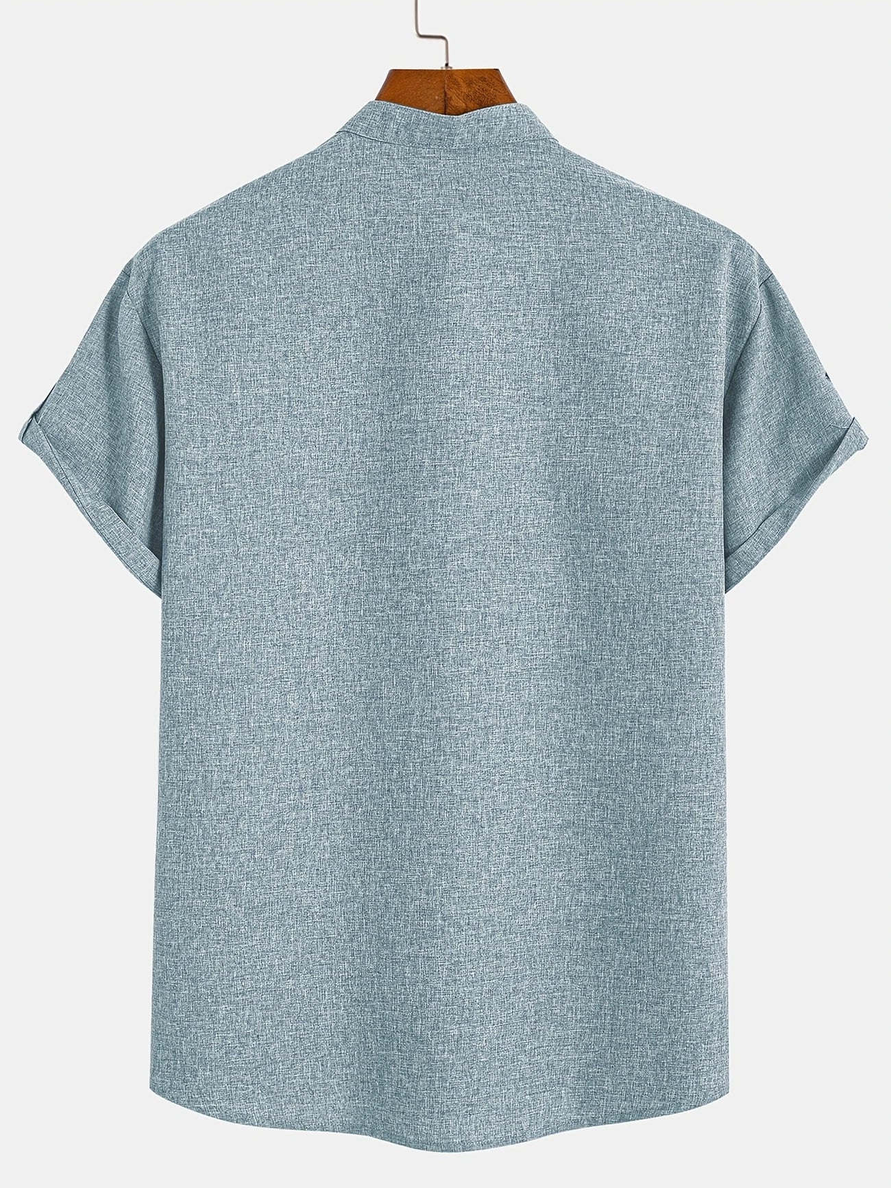 Olivier | Chemise courte à col montant