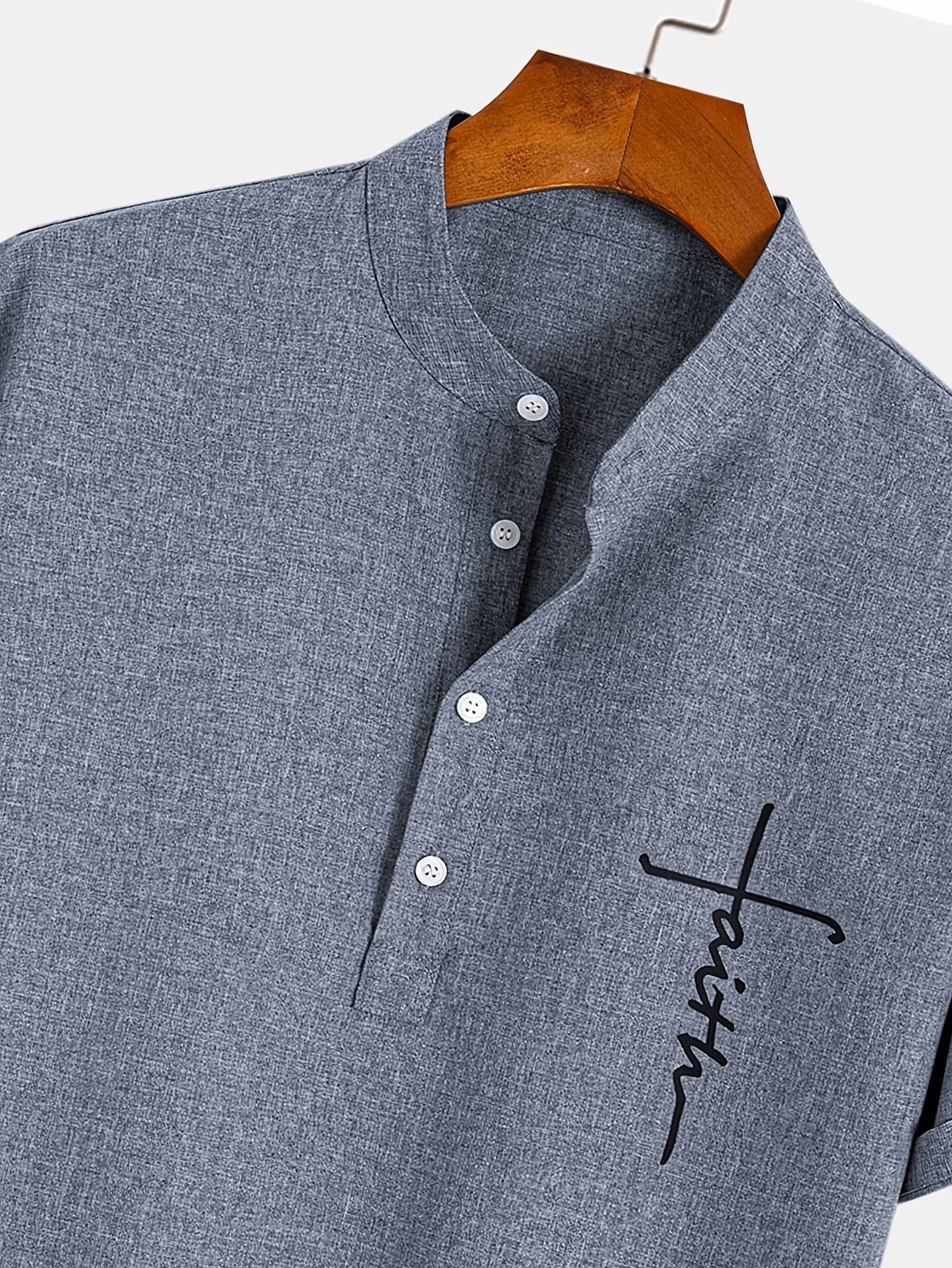 Olivier | Chemise courte à col montant