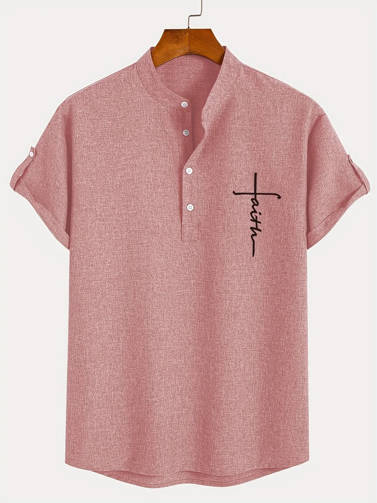 Olivier | Chemise courte à col montant