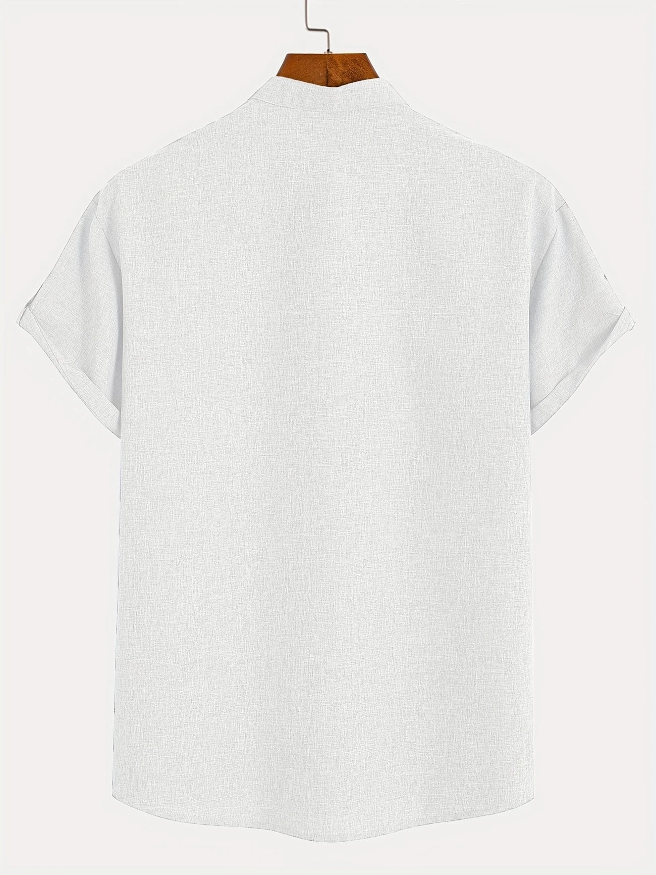 Olivier | Chemise courte à col montant