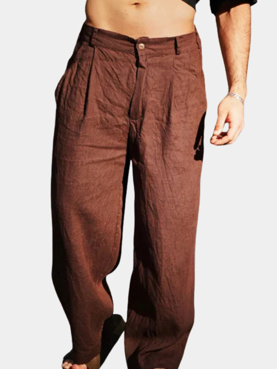Dario | Pantalon en lin à jambe large