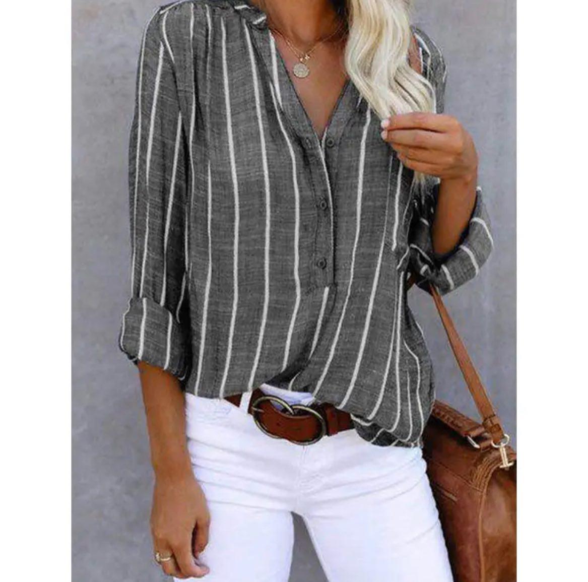 Brigitte | Blouse Élégante à Rayures