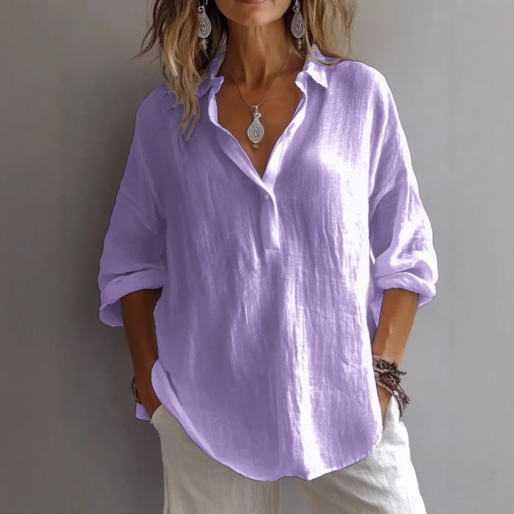 Amandine | Blouse élégante à col en V