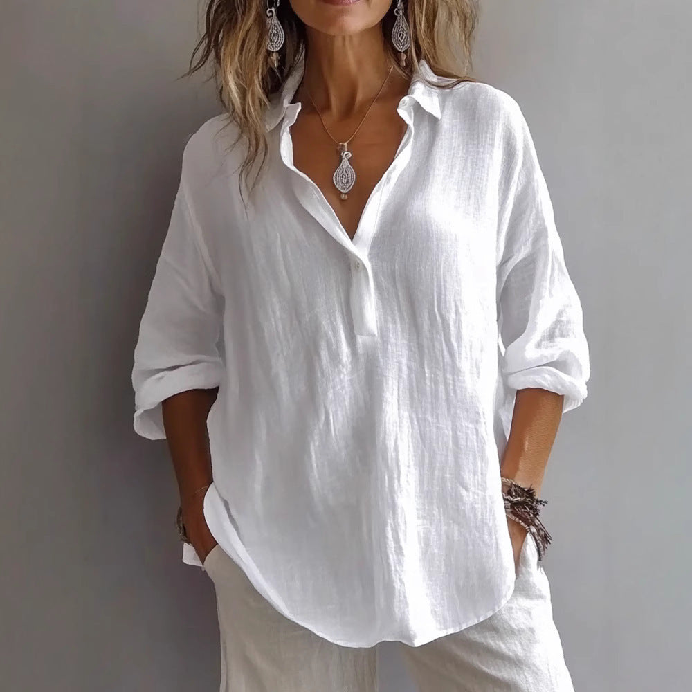 Amandine | Blouse élégante à col en V